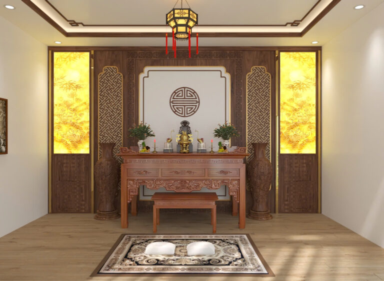 Thi Công Nội Thất Phòng Thờ Trang Nghiêm, Ấm Cúng Và Chuẩn Phong Thủy